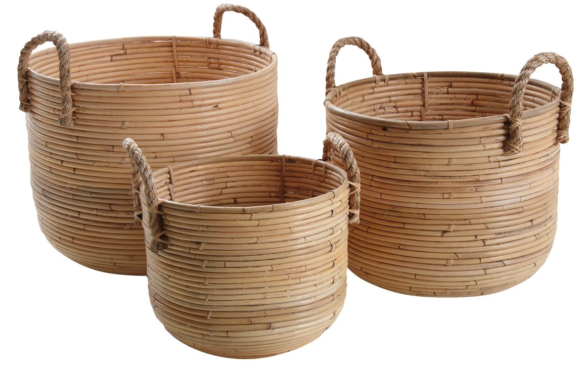 Cache-pot ronds en poelet (Lot de 3)