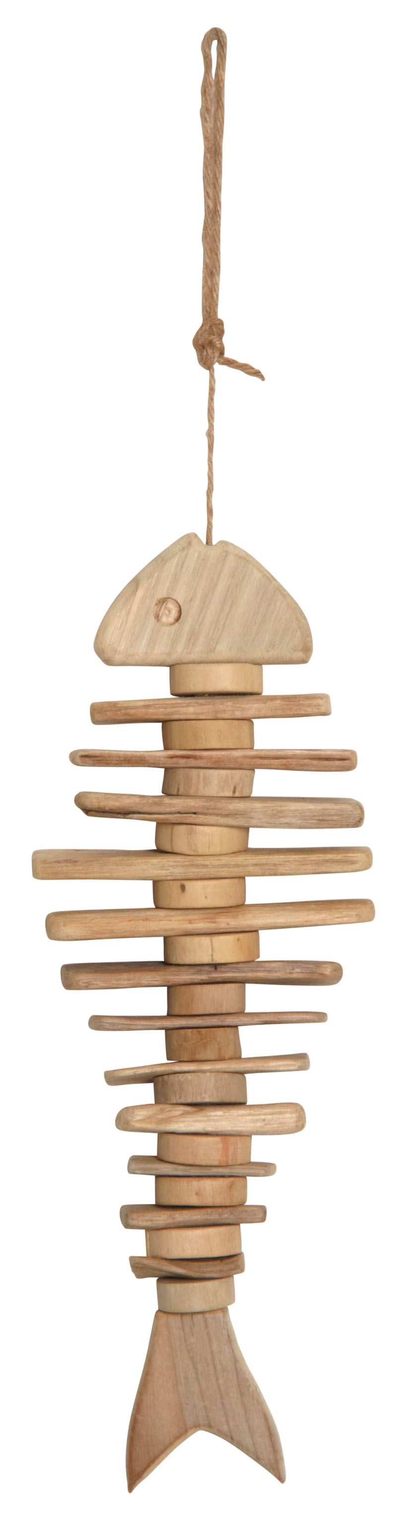 Poisson à suspendre en bois flotté 40 cm