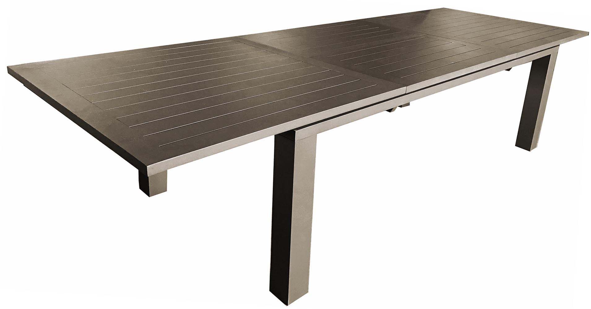 Table en aluminium avec allonge Elisa 240 cm