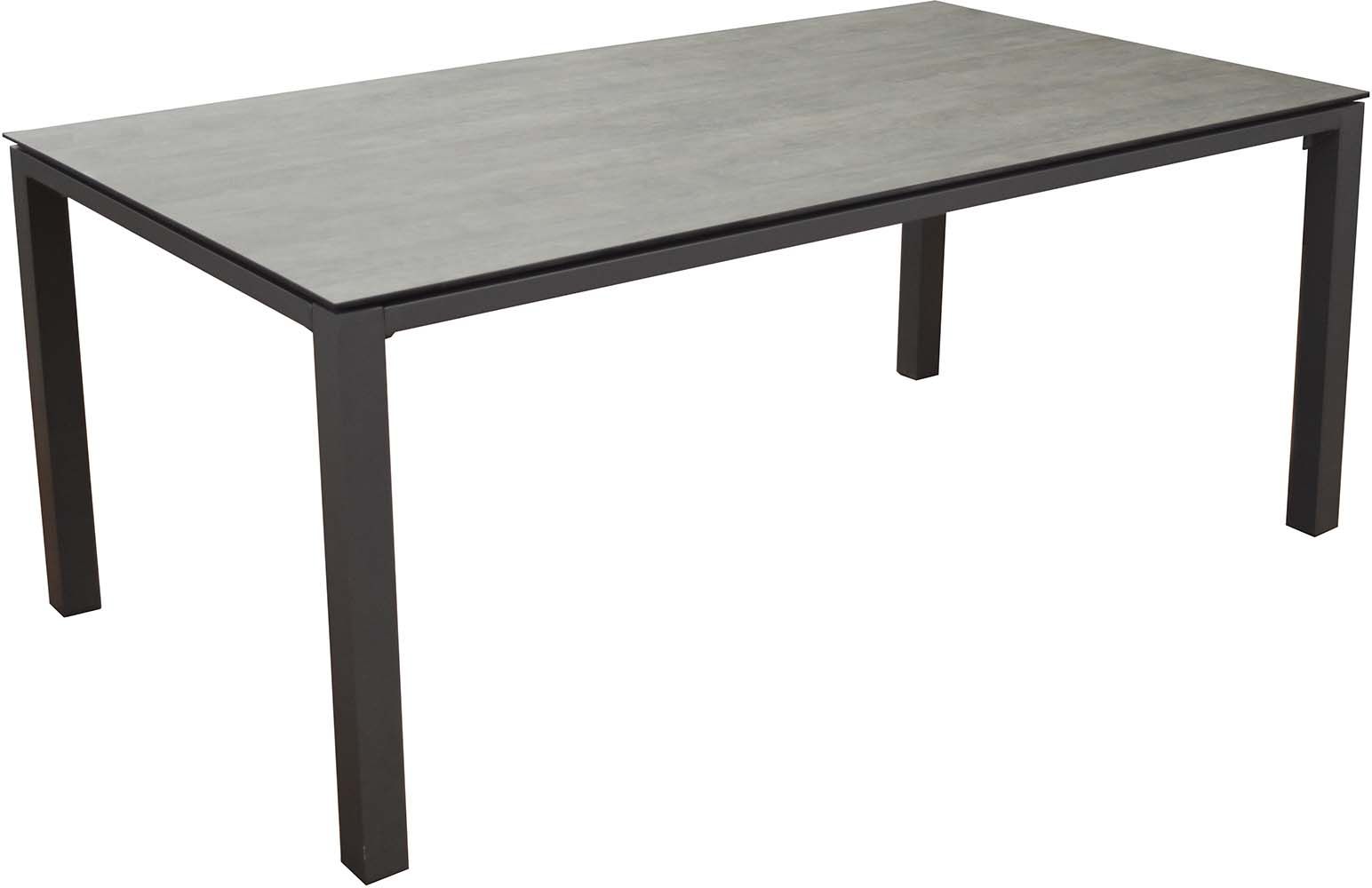 Table en aluminium et plateau trespa Stoneo 180 cm