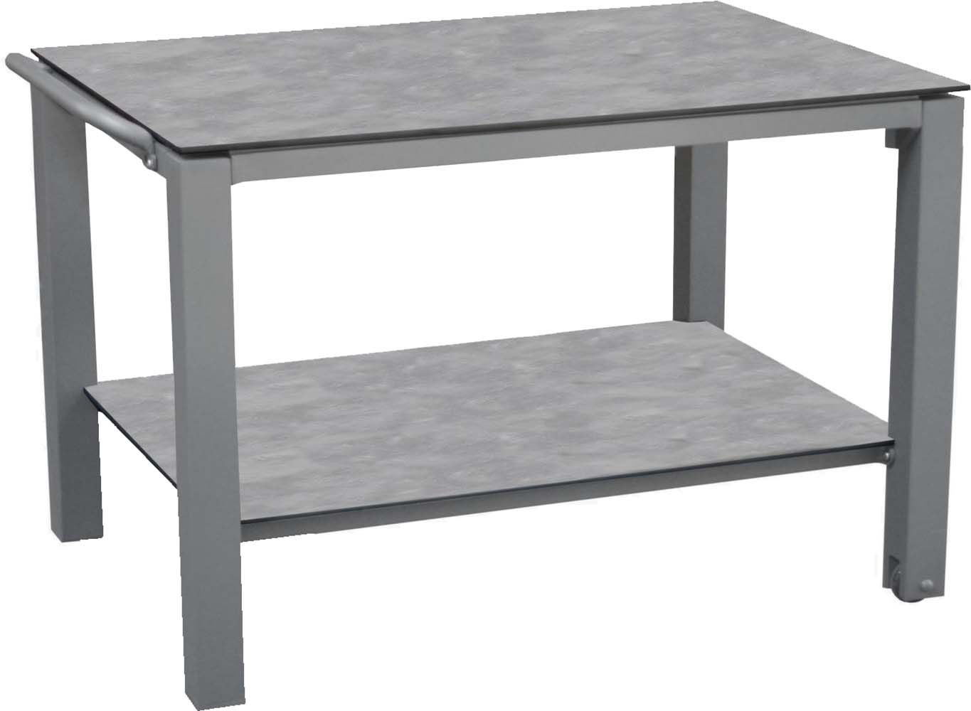 Table à plancha en aluminium 2 plateaux