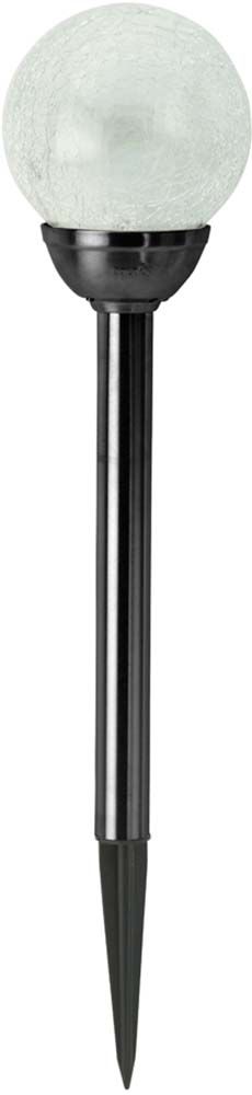 Lampe solaire ronde en acier noir Ice