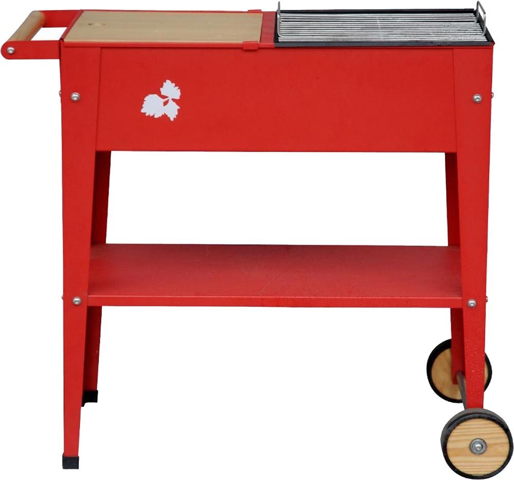 Chariot à barbecue en métal avec 2 roulettes Urban