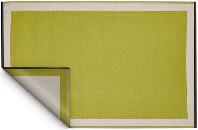 Tapis intérieur extérieur Skien cèleri et blanc 180 x 120 cm