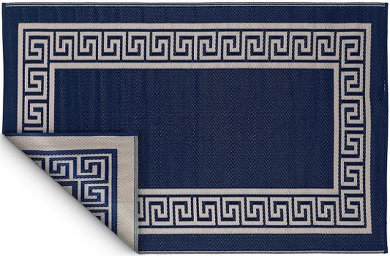 Tapis intérieur extérieur Athens bleu marine et crème 270 x 180 cm