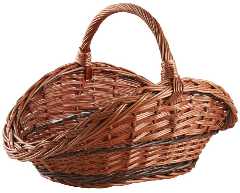 Panier à bûches en osier buff renforcé