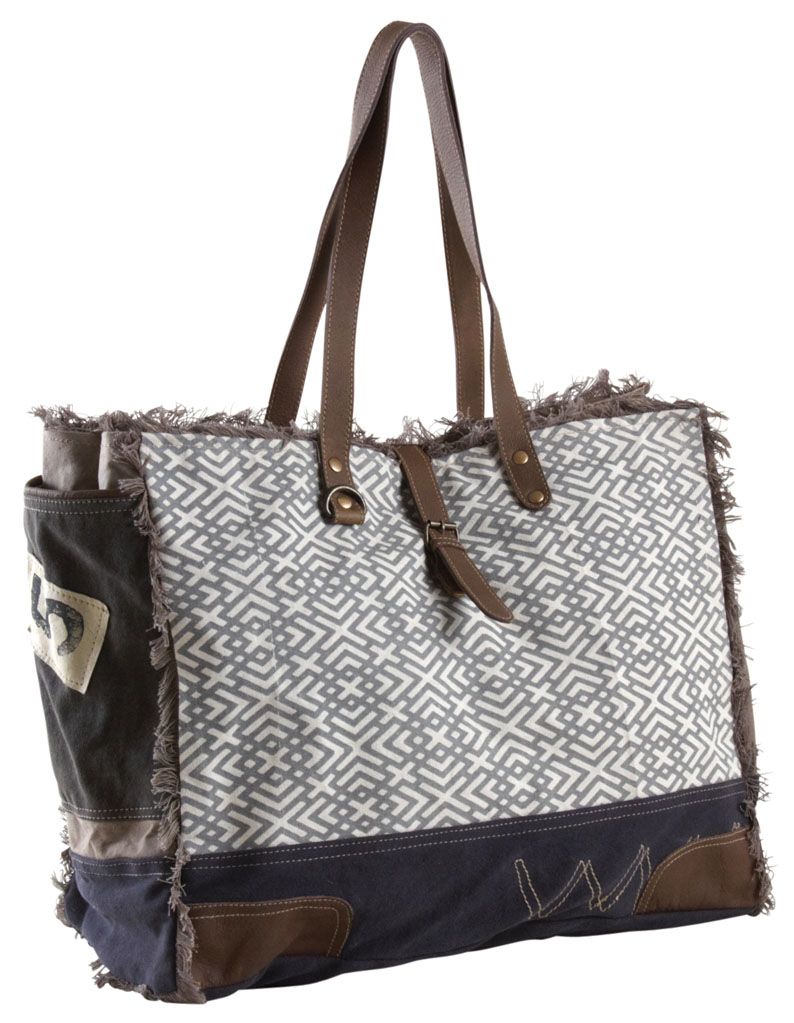 Sac en coton avec décor graphique