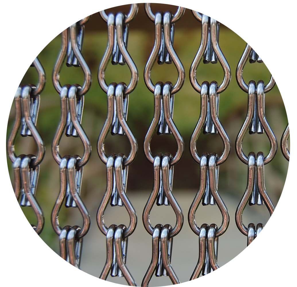 Rideau de porte en aluminium Alusax 90x210 cm