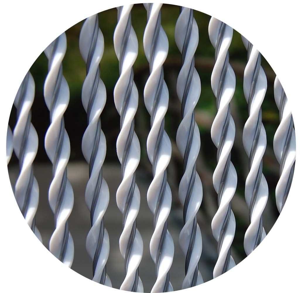 Rideau de porte en PVC blanc Riva 90x210 cm