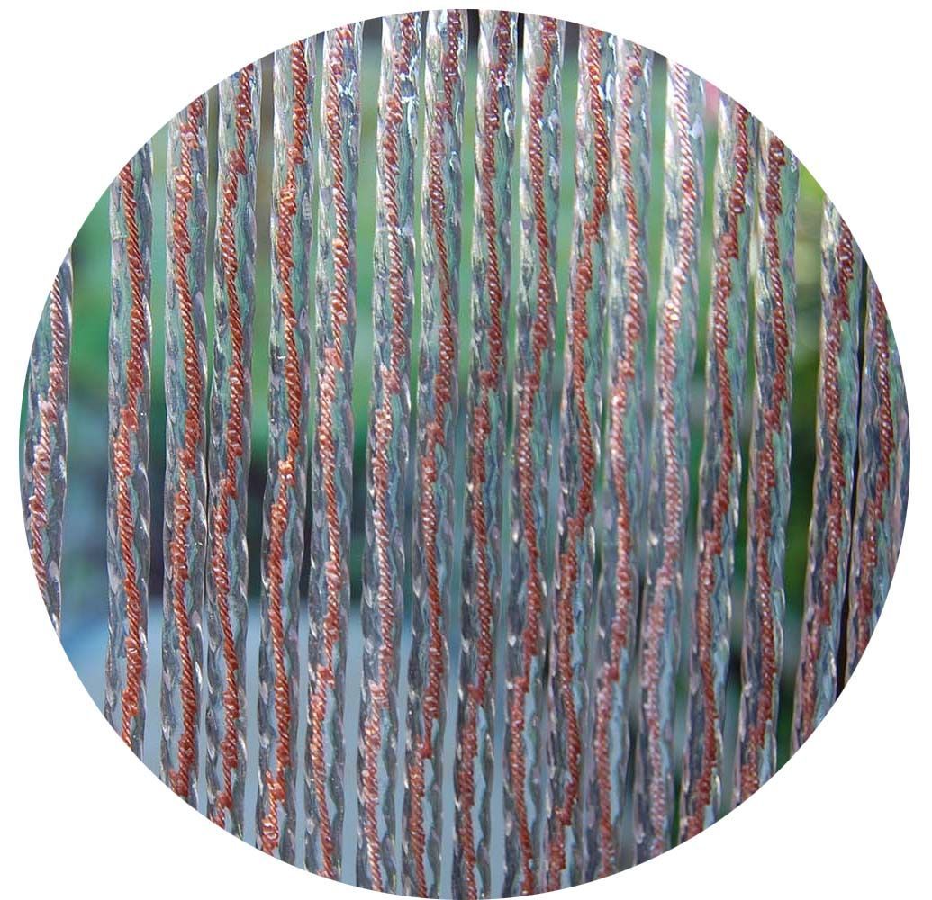 Rideau de porte en PVC brun Merano 100x230 cm