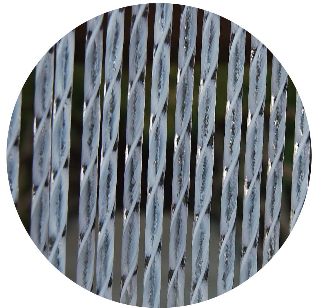 Rideau de porte en PVC blanc Ascona 90x210 cm