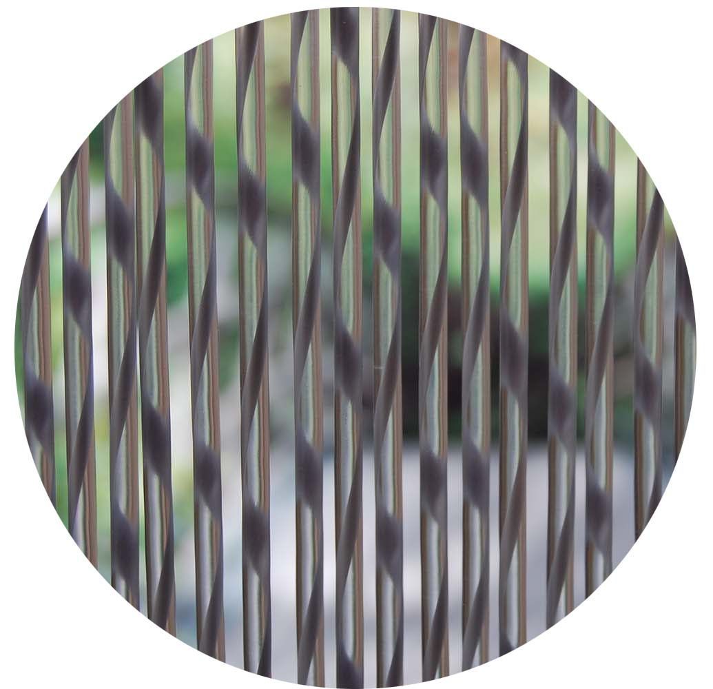 Rideau de porte en PVC Sienna gris 100 x 230 cm