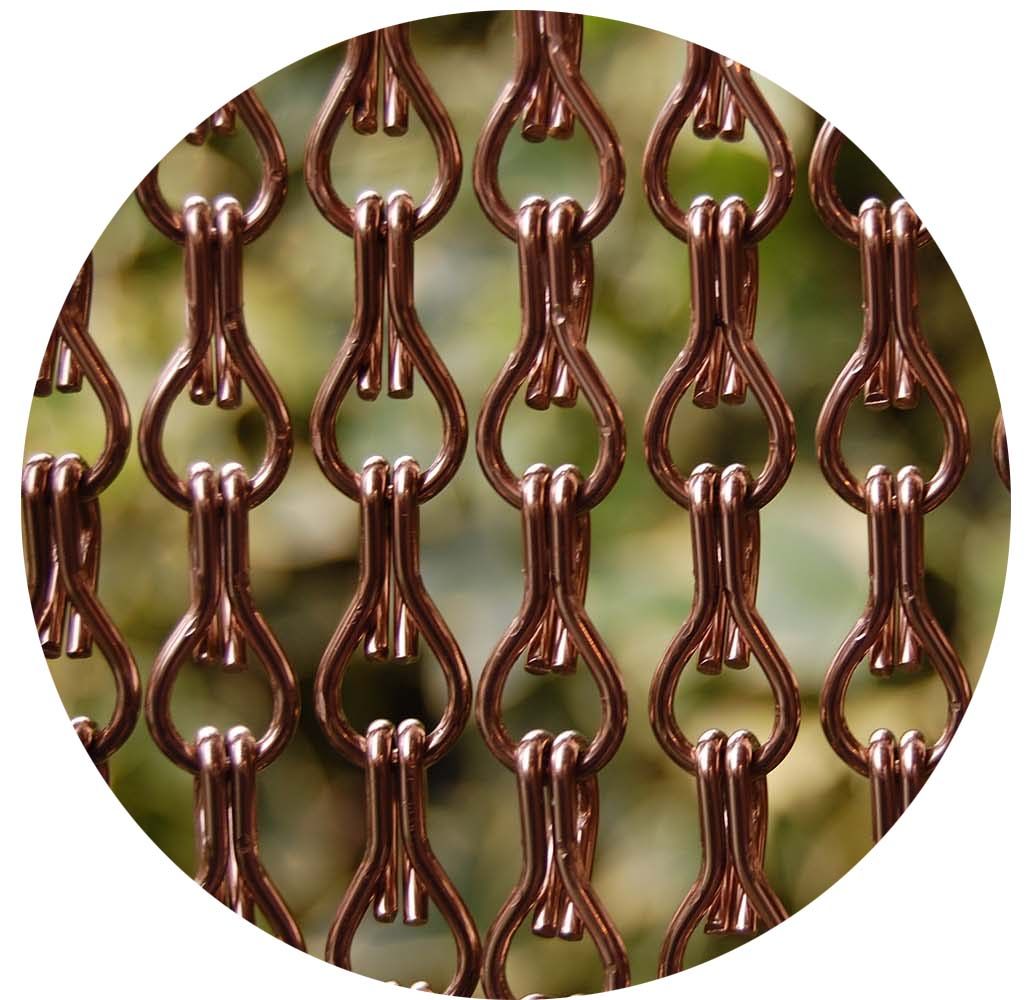 Rideau de porte en aluminium Alusa brun et bronze 100 x 230 cm