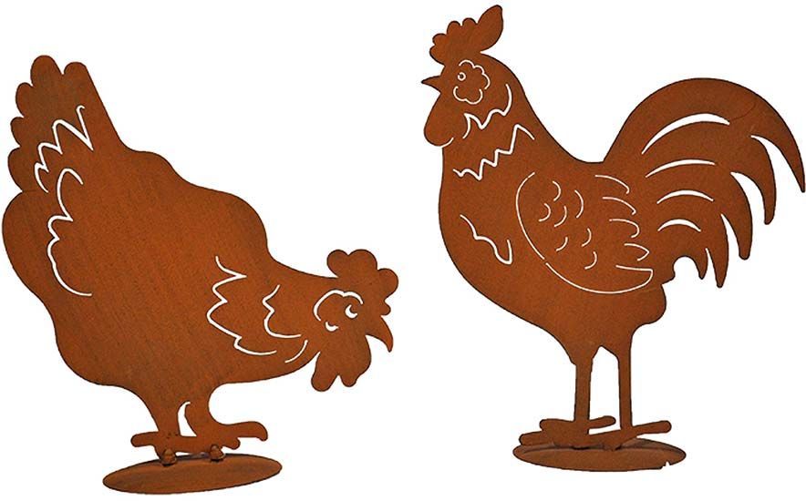 Silhouette poules à poser (Lot de 2)