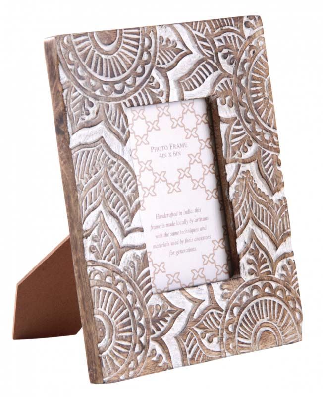 Cadre photo en manguier Mandala Pour photo 10 x 15 cm