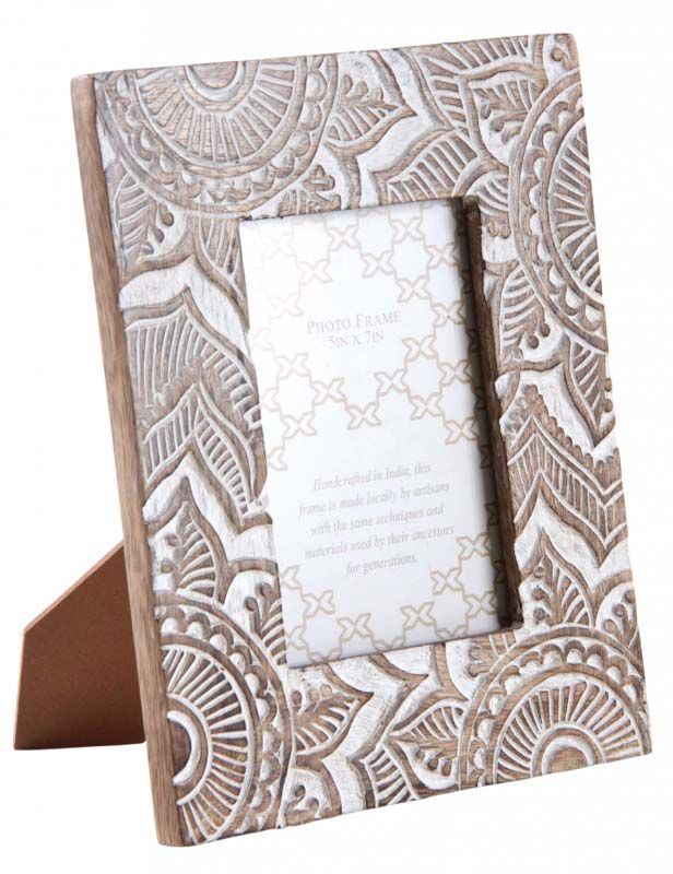 Cadre photo en manguier Mandala Pour photo 13 x 18 cm