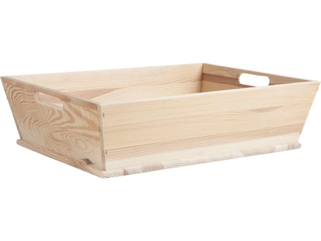 Manne en pin rectangulaire