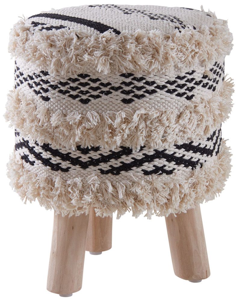 Tabouret berbère rond en coton