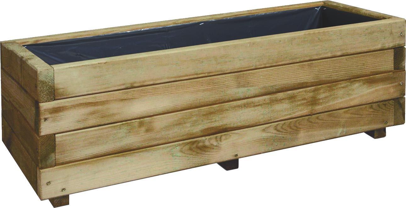 Bac à fleurs rectangle First 80 cm