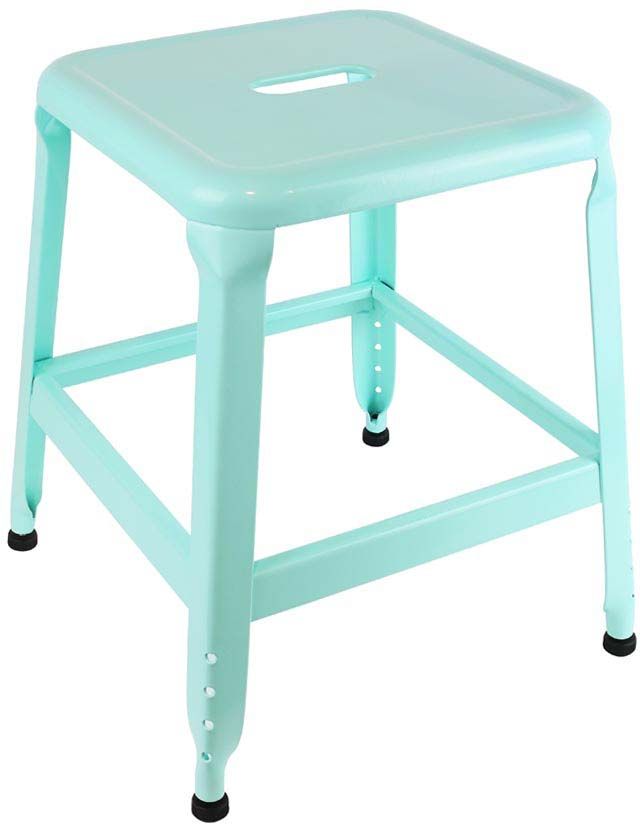 Tabouret bas vintage en métal