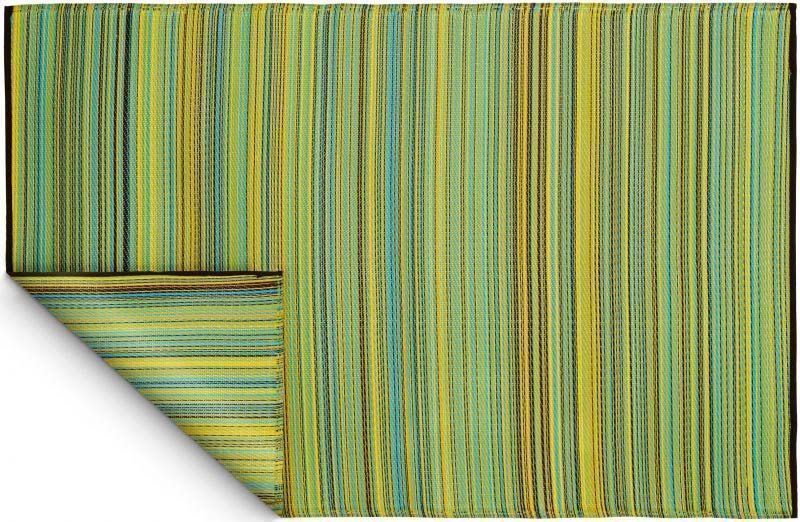 Tapis intérieur extérieur Cancun citron et pomme verte 180 x 120 cm
