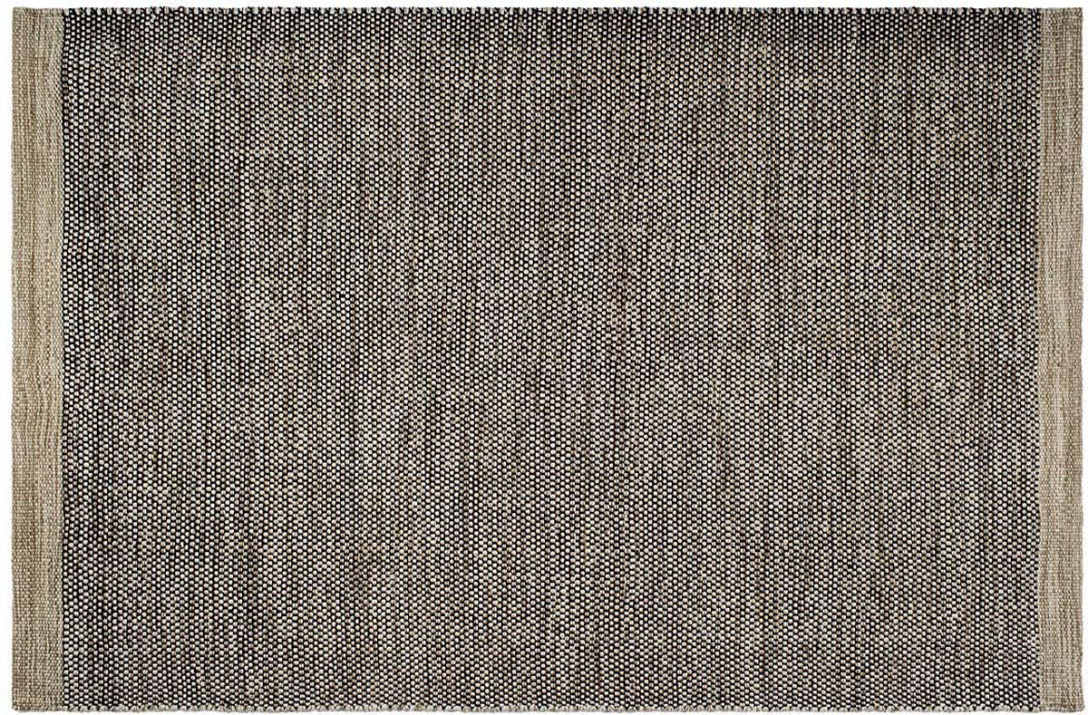 Tapis intérieur extérieur Kingscote noir et beige 180 x 120 cm