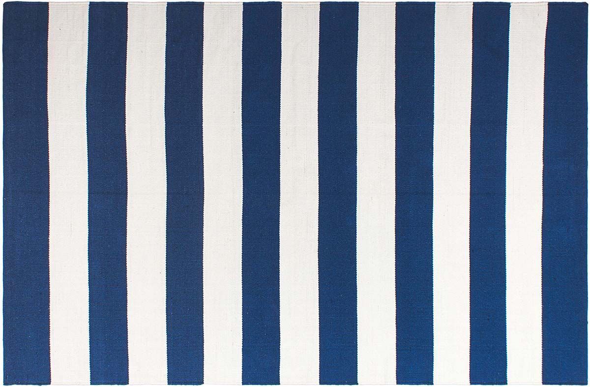 Tapis intérieur extérieur Nantucket bleu et blanc 270 x 180 cm
