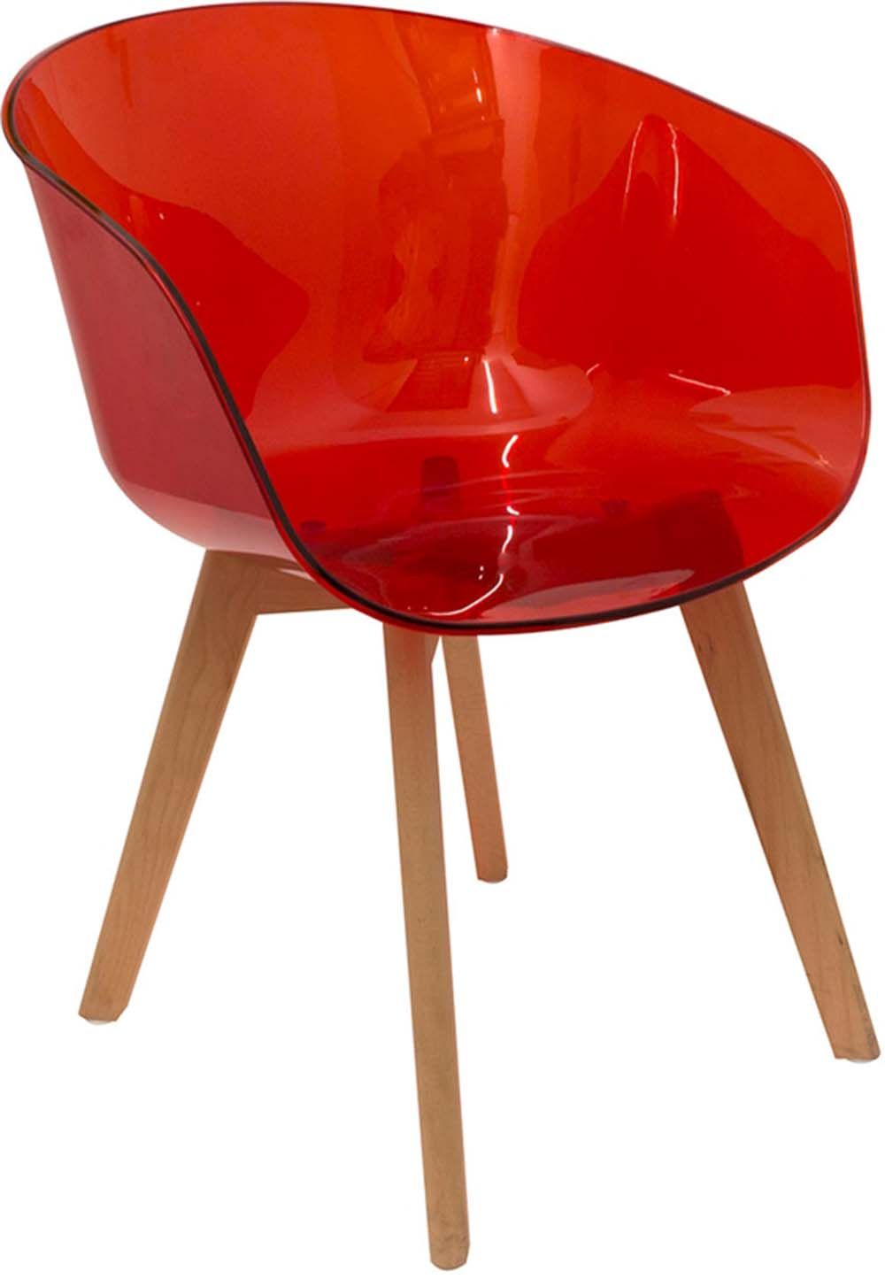 Fauteuil avec pieds en bois Glossy