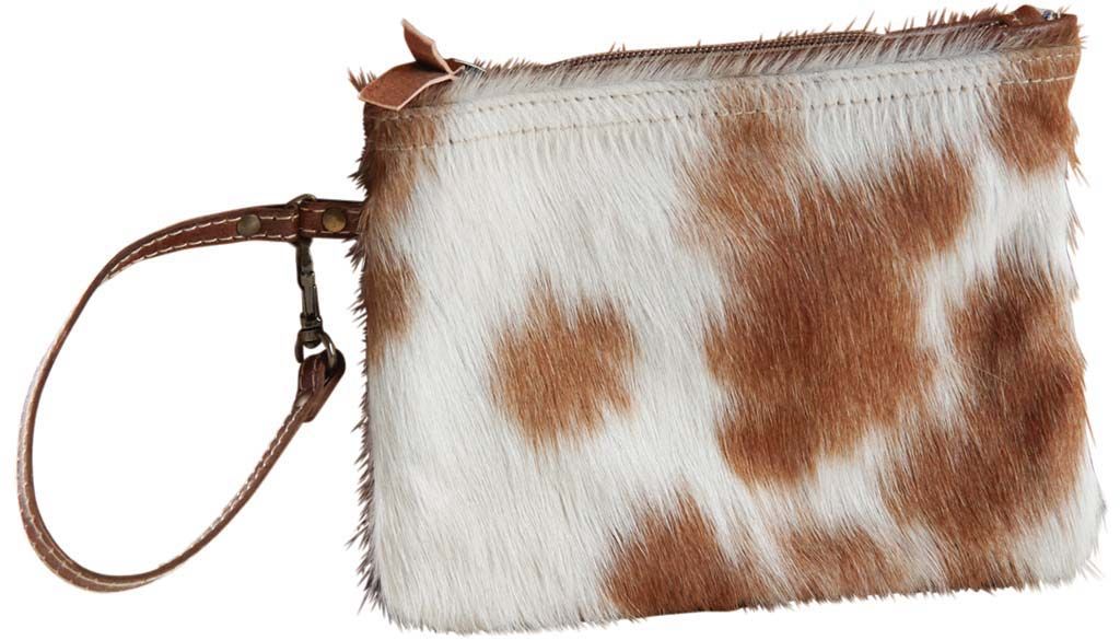 Pochette en peau de vache