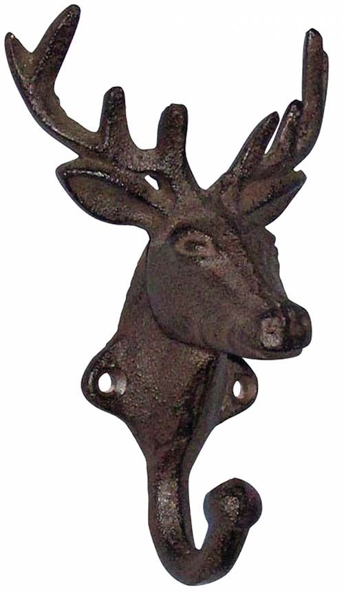 Patère tête de cerf en fonte