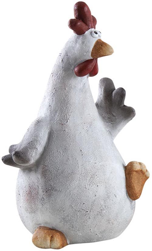 Poule décorative en résine