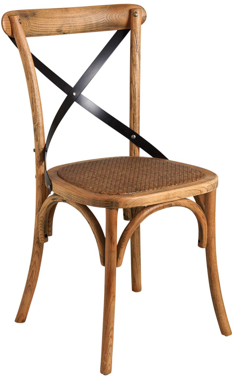 Chaise bistrot en hêtre vieilli