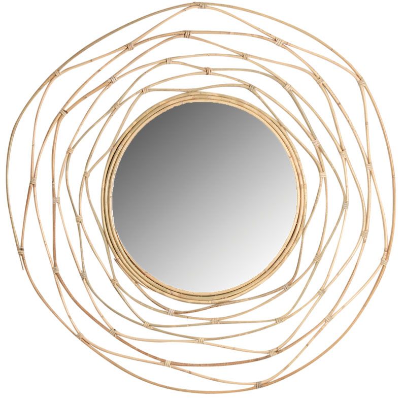 Miroir rotin crazzy Diamètre 100cm