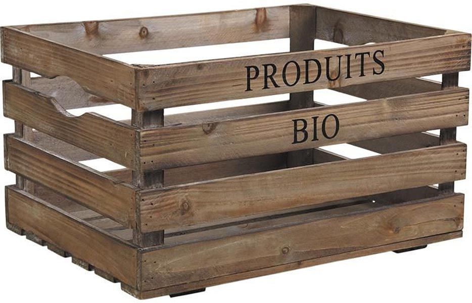 Caisse en bois Produits bio