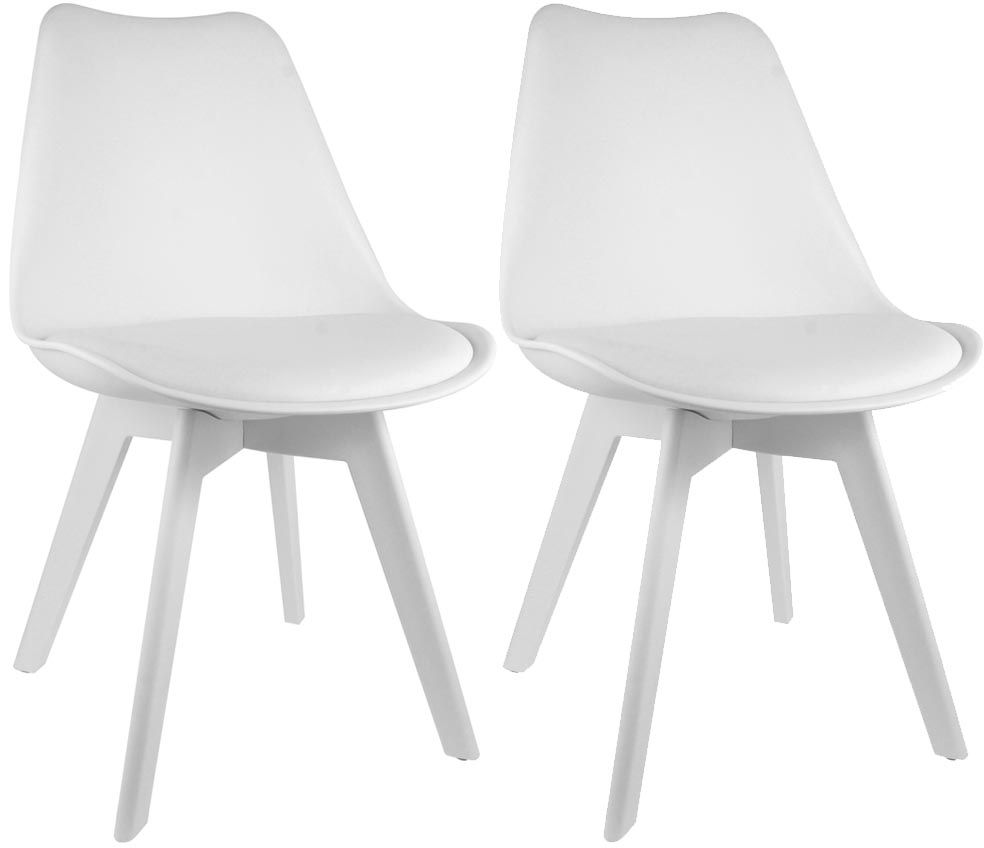 Chaise unicolore design (Lot de 2)