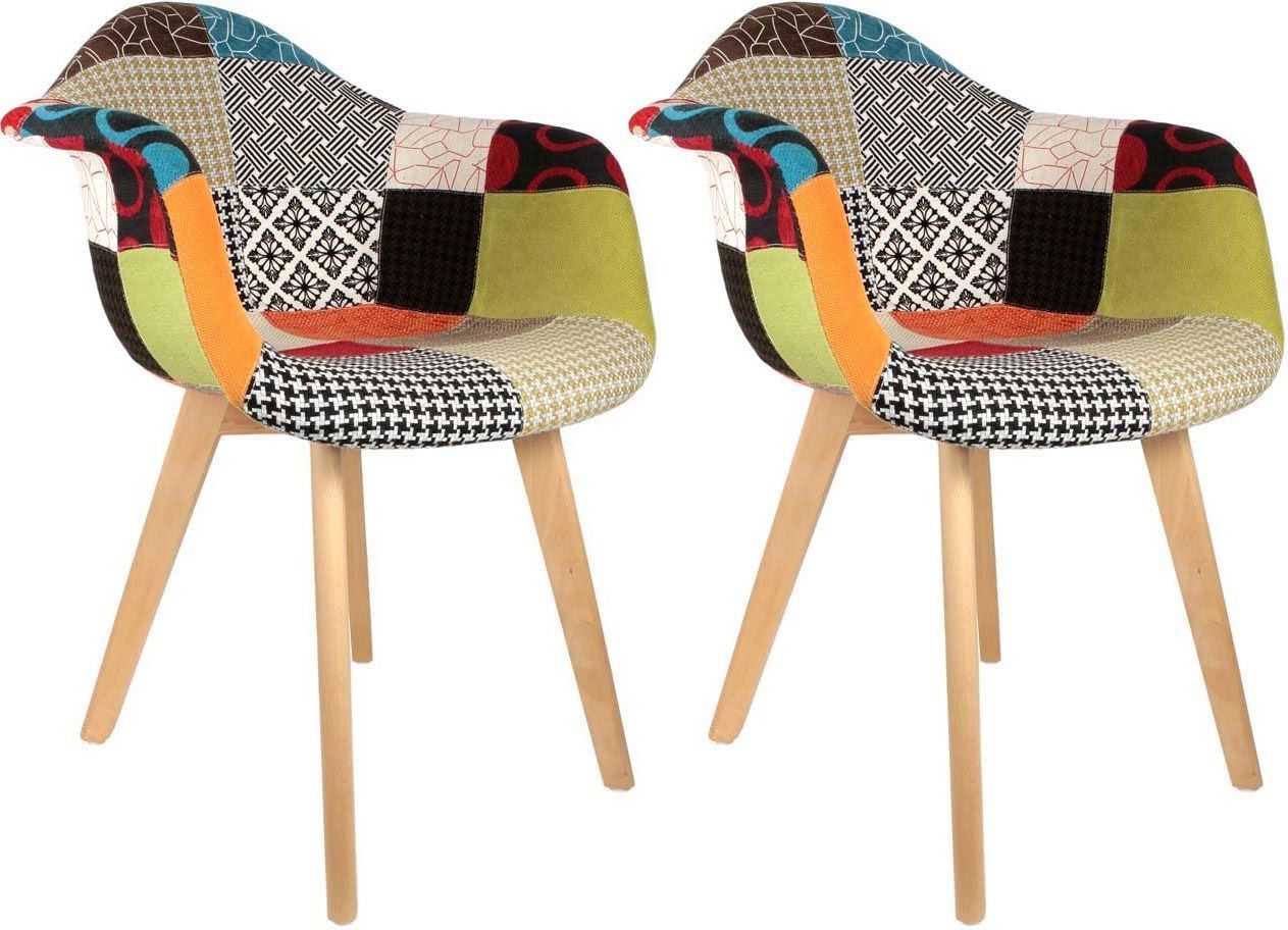 Fauteuil scandinave Patchwork (Lot de 2)