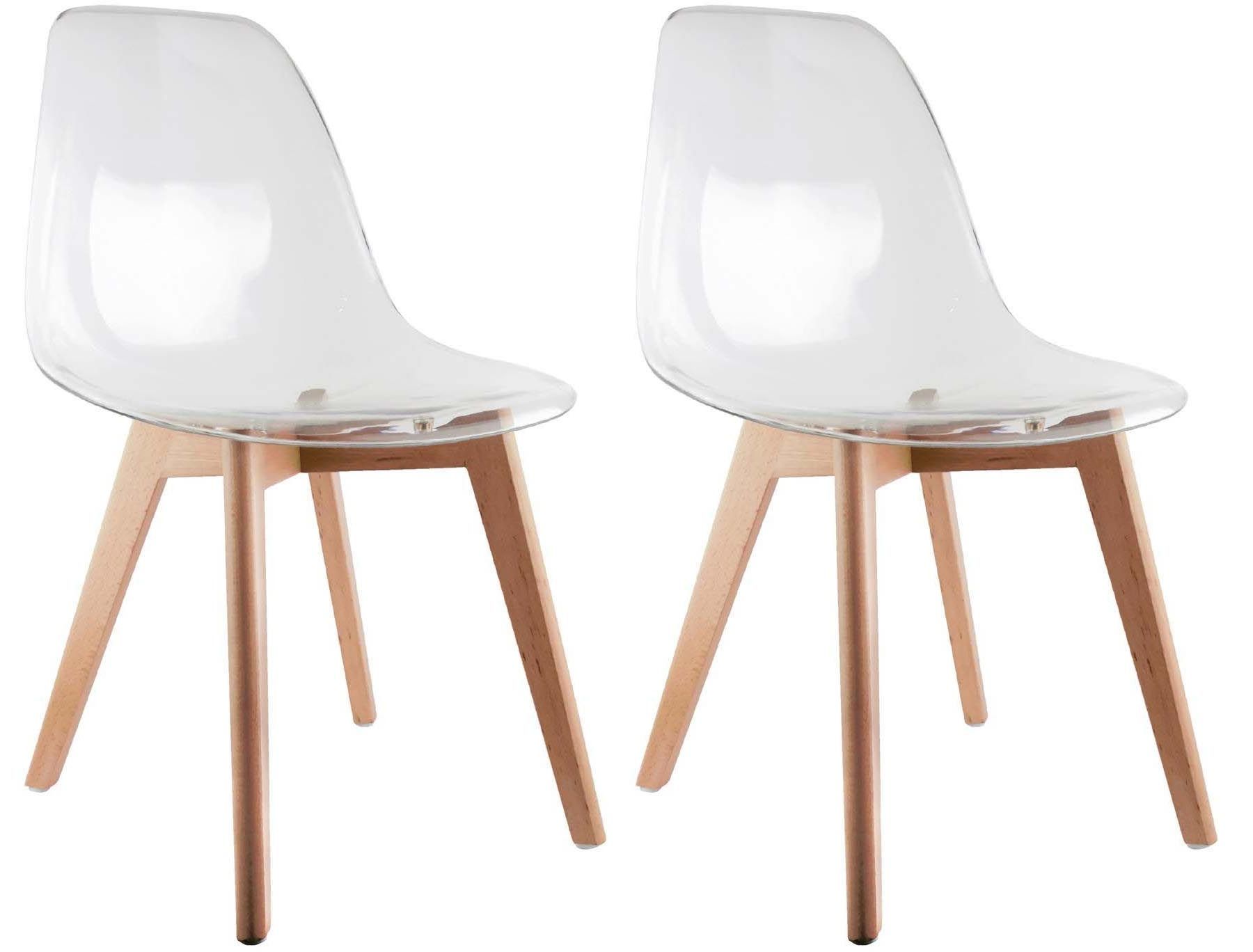 Chaise scandinave coque polypropylène (Lot de 2)