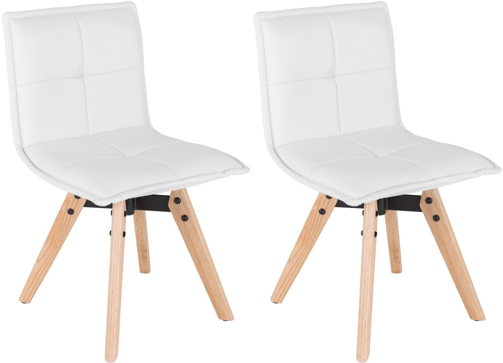 Chaises design avec pieds en chêne (Lot de 2)