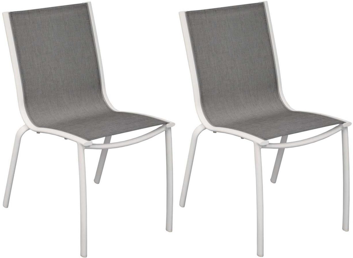 Chaise aluminium textilène Linea (Lot de 2)