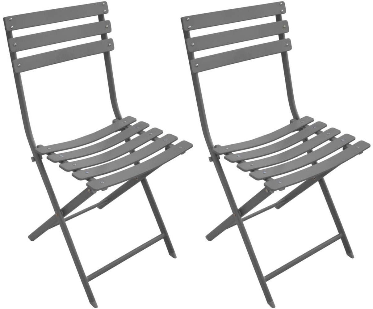 Chaise pliante en acier Nonza (Lot de 2)