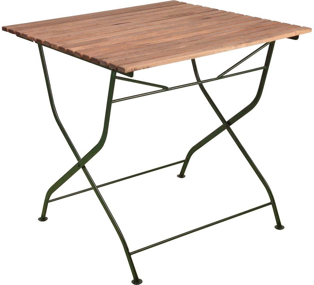 Table pliable en bois et métal