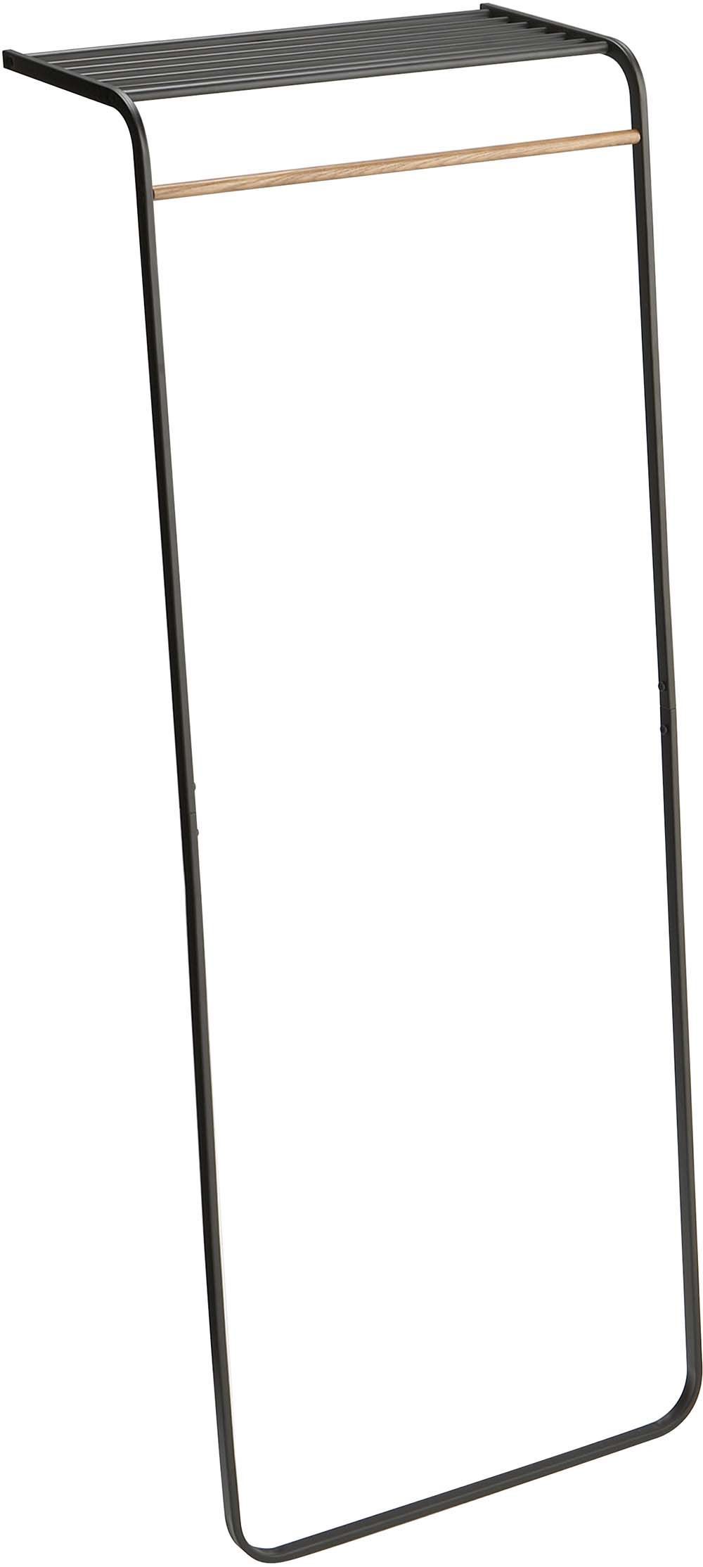 Porte-manteau tour inclinée avec étagère