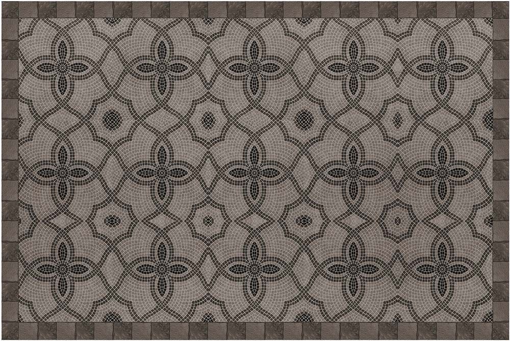 Tapis intérieur extérieur en vinyle carrelage oriental 60 x 90 cm