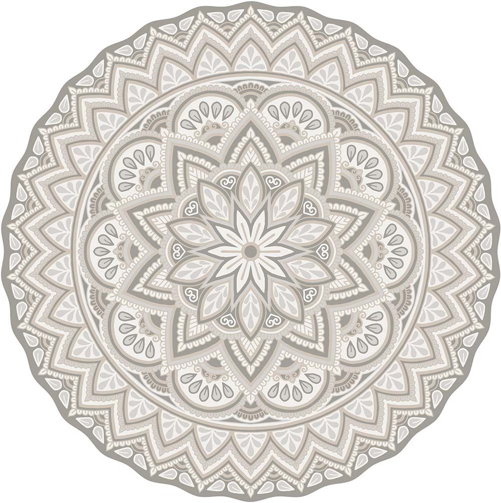 Tapis intérieur extérieur en vinyle Mandala 100 cm