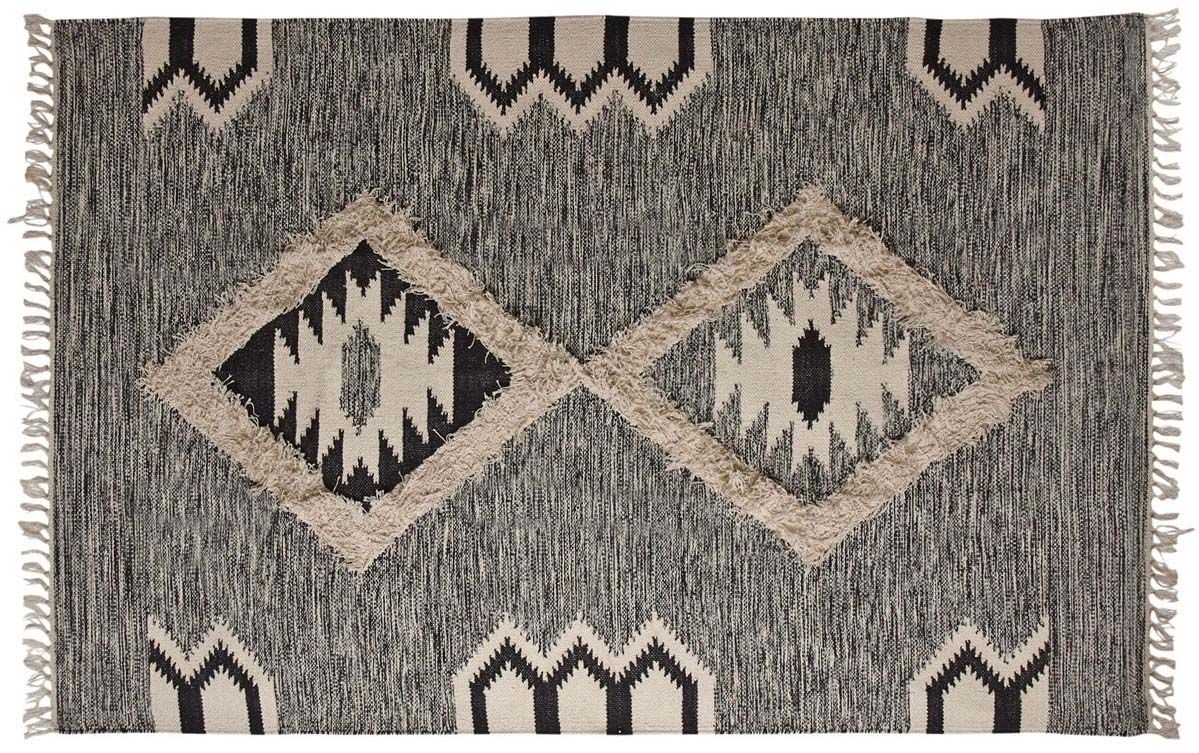 Tapis motif aztèque en coton 60 x 90 cm