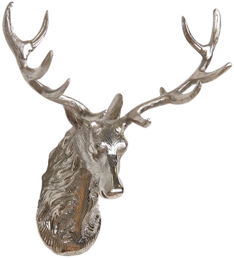 Décor mural tête de cerf en aluminium