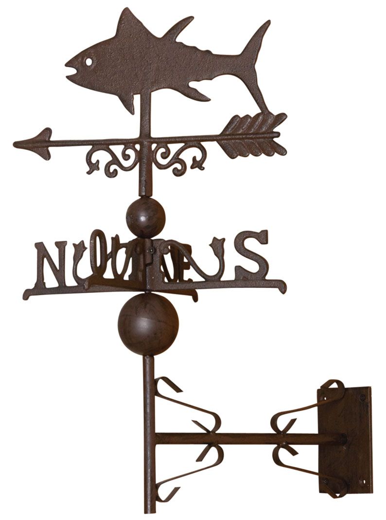 Girouette thon avec frise en fonte