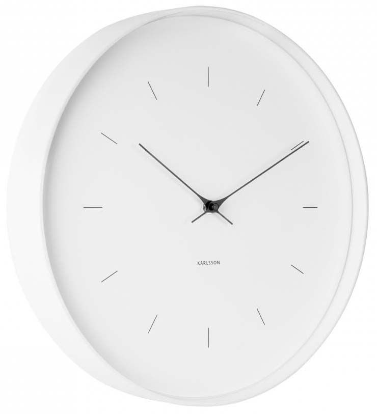 Horloge blanche en métal Butterfly 37,5 cm