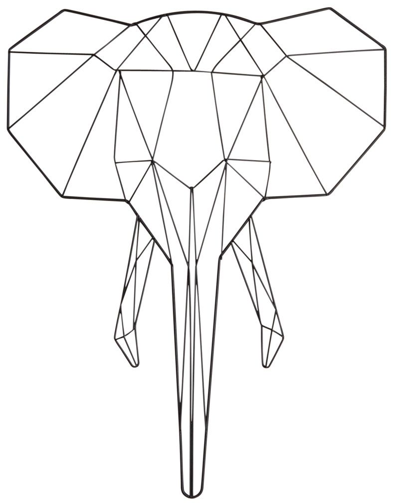 Décor mural tête d'éléphant