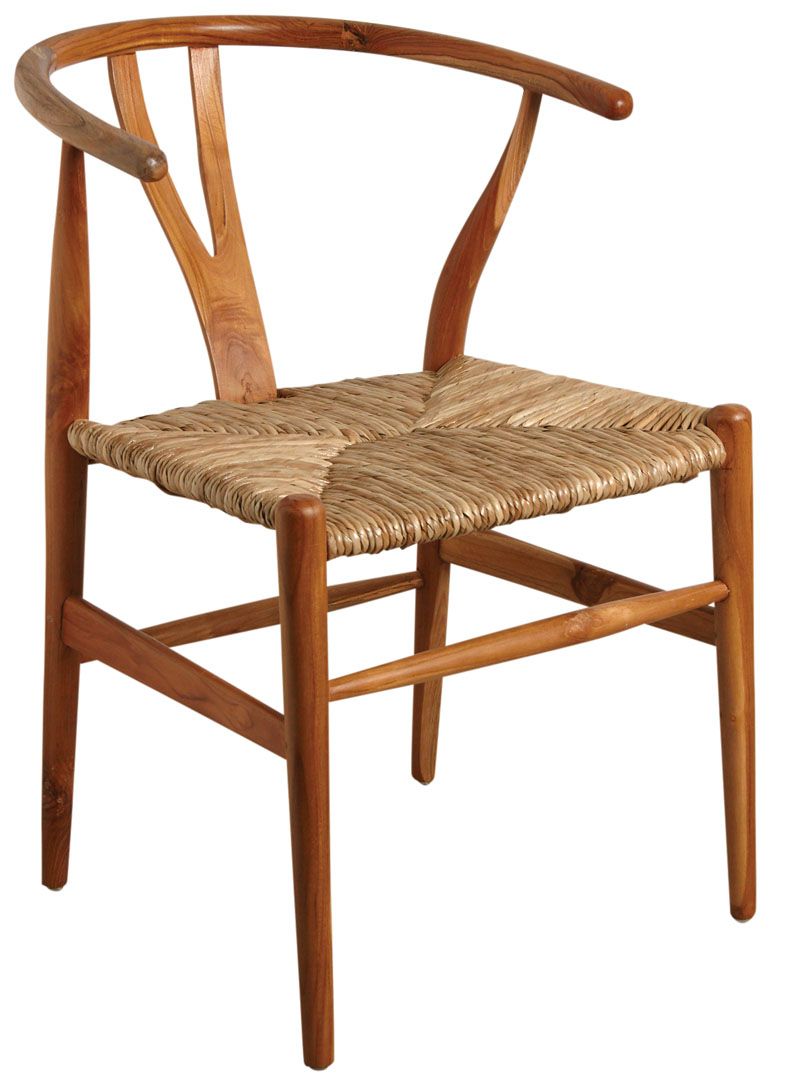 Fauteuil en teck et roseau Garut